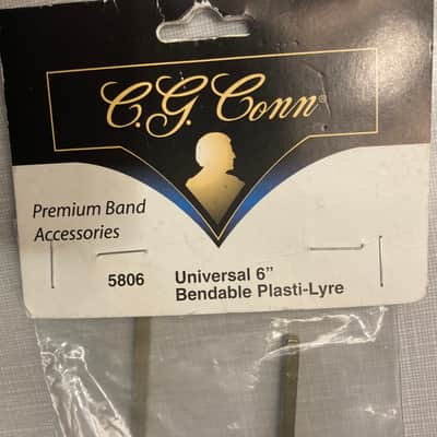NEW old STOCK - LOT of 2 - CONN 5806 straight plastic trumpet lyre circa 2010s - chrome / black image 3