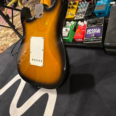 1996 Fender 50th Anniversary American Series Stratocaster, Maple Fretboard - Tobacoburst - Screenused Prop! image 12