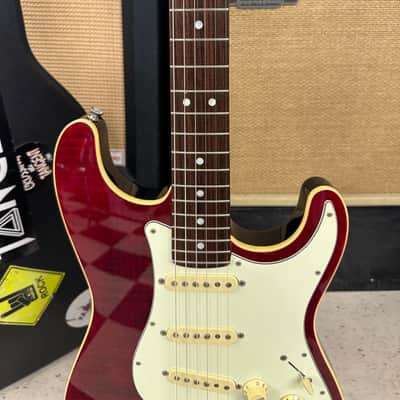 Fender Special Edition Aerodyne Classic Stratocaster MIJ - Crimson Red Transparent image 9