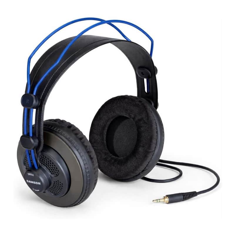 SAMSON SR850B Professional Studio Reference Headphones (Blue) image 1