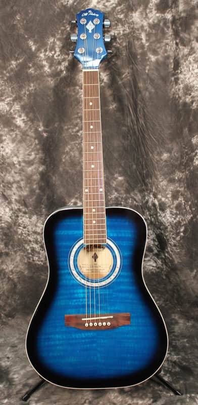 Old Hickory TW58 Twig 5/8 Acoustic Guitar Transparent Blue Burst