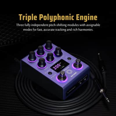 HOTONE Professional Triple Polyphonic Pitch Shifter & Intelligent Harmonizer Pedal, 32-bit High-Fidelity DSP, Stereo I/O, MIDI/EXP Control, Flux Glide Technology 300 Presets,NP-200 image 5