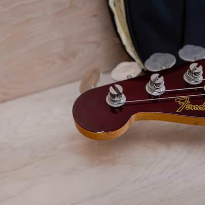 Fender JAB-EQ Left Handed Jaguar Bass CIJ 2008 Old Candy Apple Red w/ Bag image 10