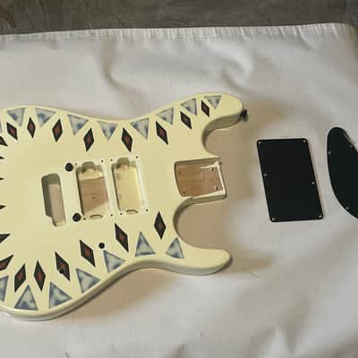 2021 Indonesian Kramer Nightswan Aztec Marble Guitar Body Floyd Ready 24.75" image 1