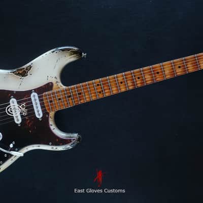 Fender Stratocaster Snowberry White Heavy Aged Relic by East Gloves Customs image 10