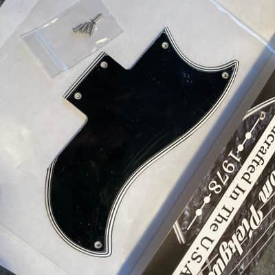 Black/White 5 Ply WIDE BEVEL Pickguard for Gibson Custom Shop '61 SG VOS image 2