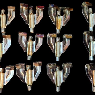 🔥Lot Of Twelve (12) Vintage 1980'S Tama-style Chrome Bass Drum Claws Japan FREE SHIPPING🔥 image 2