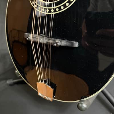 Eastman MD404-BK Oval-Hole A-Style Mandolin Gloss Black Top w/ Case image 8