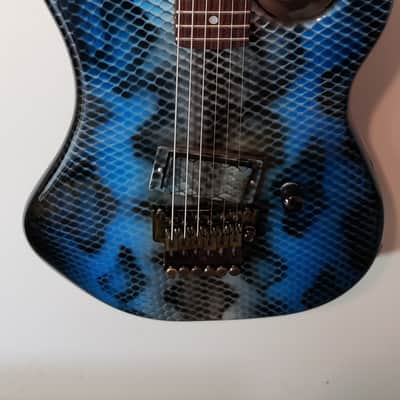 Kramer Baretta with Custom Paint and EMG 1986 Blue Snake image 22
