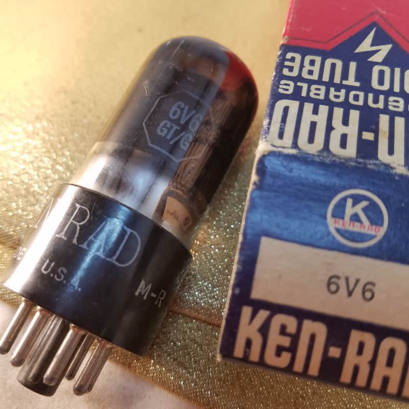 Ken-Rad 6V6GT/G tNOS AT1000 TESTED Vacuum Tube WWII era Premium Beam Power 6V6 1942-1948 image 1