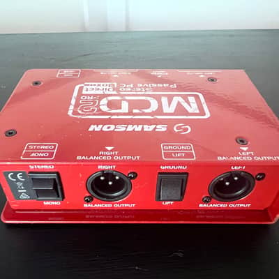 Samson MCD2 Pro S-Max Series Stereo Passive PC Direct Box 2010s - Red image 2