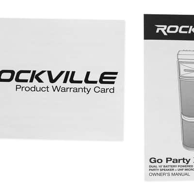 Rockville Go Party X10 Dual 10" Karaoke Machine System+Wireless Mic+Tablet Stand image 20