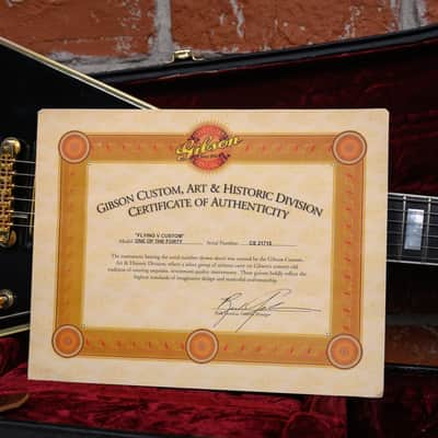 Gibson Custom Art & Historic Flying V Custom “One of The forty” Ebony 2002 w/OHSC image 11