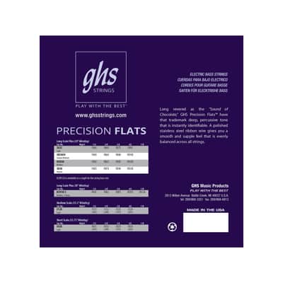 GHS Precision Flatwound Long Scale Light Bass 45-95 image 2
