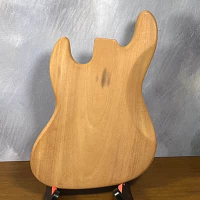 High End Offset Bass Body NOS Blistery Quilted Maple Top, solid one piece Mahogany Back - Unfinished - Front Routed - Luthier Supply R42 image 3