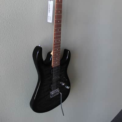 Brand New Ibanez Gio GRX70QA Electric Guitar - Transparent Black Burst image 3