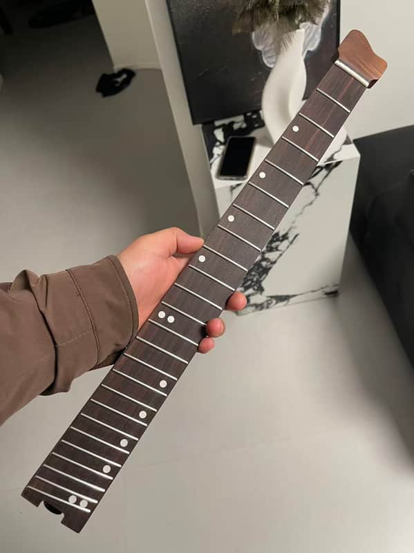 Headless angled farts 24frets roasted maple electric guitar neck T contour 25.5 spoke truss rod image 1