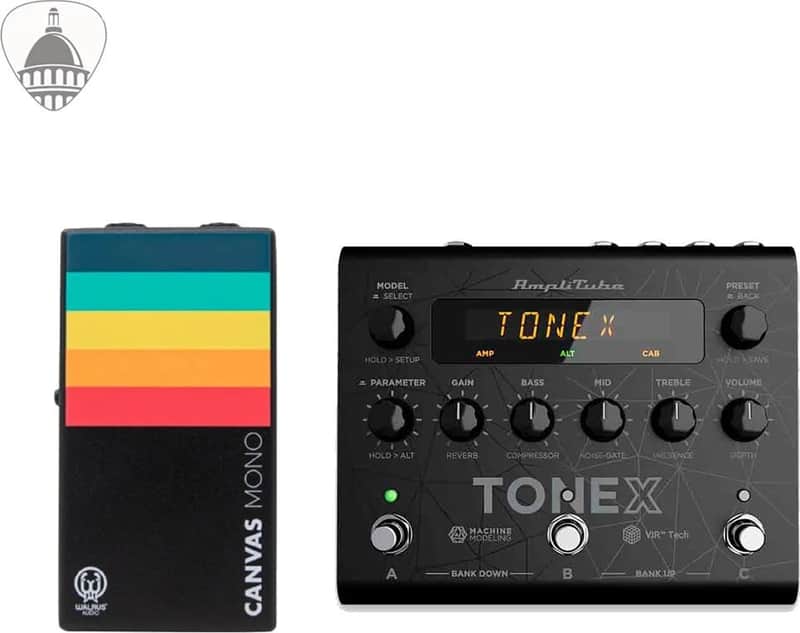 Capital Custom Bundle: Canvas Mono: Line Isolator/D.I and IK Multimedia Tonex AI Modeling Multi-FX Pedal image 1