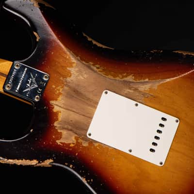 2024 - Fender Custom Shop Limited Edition Red Hot Stratocaster Super Heavy Relic - Faded Aged Chocolate 3-Tone Sunburst image 11