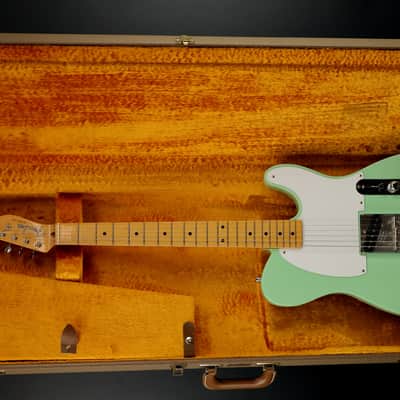 Fender 7Oth Anniversary Esquire  Nitro / Roasted Pine - Surf Green W/G&G Case image 8
