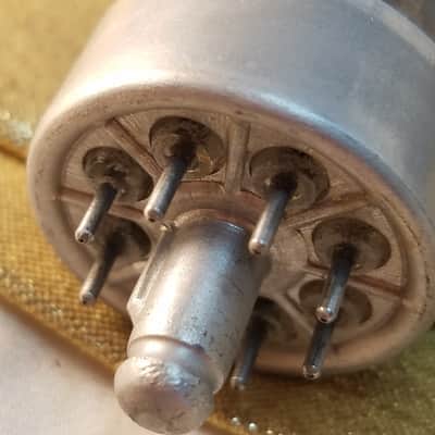 Sylvania Matched Pair (2) 7N7 Loktal tNOS AT1000 TESTED Vacuum Tubes greyglass T9 Bad Boy 3-hole dual triode (like 6SN7) 1952-1953 image 15