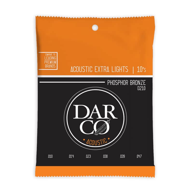 Martin D210 Darco Phosphor Bronze Acoustic Guitar Strings - Extra Light (.10 - .47) image 1
