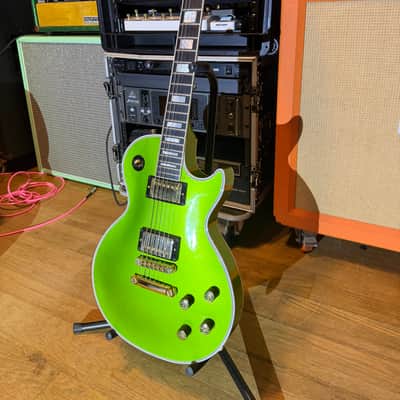 Gibson Custom Shop Made 2 Measure Les Paul Custom w/ Ebony Fingerboard Gloss Gecko Green Sparkle image 2