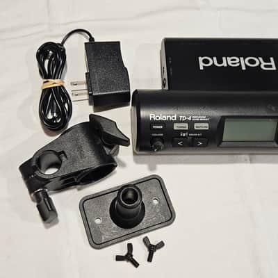 Roland TD-4 V-Drums Drum Module w/ Power Supply Cable Harness Mount & Plate image 4
