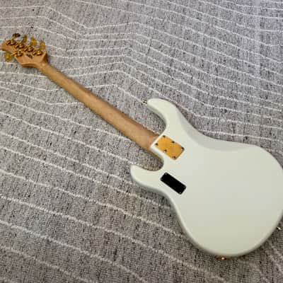 Ernie Ball Music Man Stingray 5 HH 2015 - Ivory White image 14