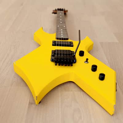 1980s BC Rich Warlock Vintage Electric Guitar Yellow, USA-Made w/ Dimarzio Super Distortions image 8