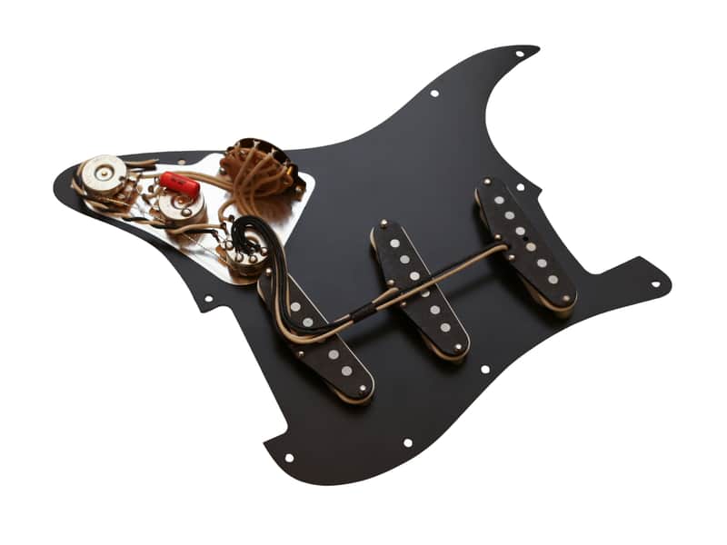 Polaris Loaded Stratocaster Pickguard with Handwound Alnico 2 Pickups, CTS Pots, Orange Drop Capacitor, and Switchcraft Jack image 1