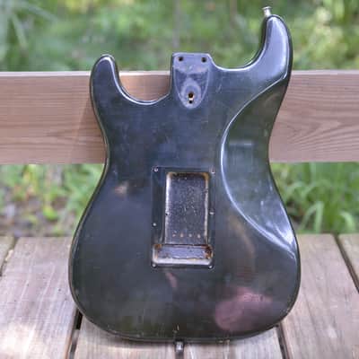 1972 Vintage Fender Stratocaster 3-Bolt Body Original BLACK 1970's Strat Guitar image 3