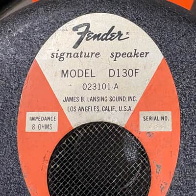 1970s JBL D130F Vintage Fender 15” 8 OHM Guitar Amplifier Speaker! image 6
