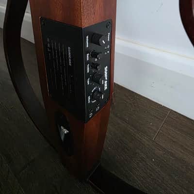 Sonicake Silent Travel Electric Guitar w/ Preamp & Headphone Output + Gig Bag Black image 6