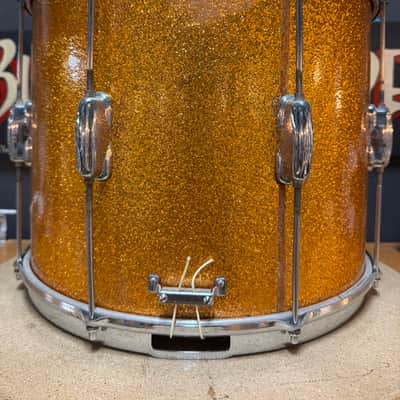 Slingerland 15x11" Snare Drum 1970s - Gold Sparkle image 4