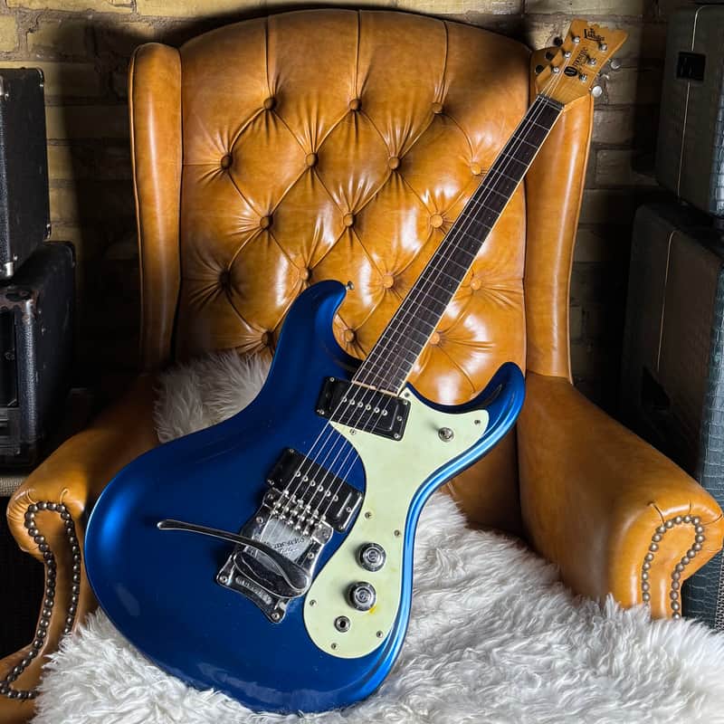 1965 Mosrite Ventures Model Blue Metallic Vintage Made In USA Electric Guitar W/ Original Hardshell Case! image 1