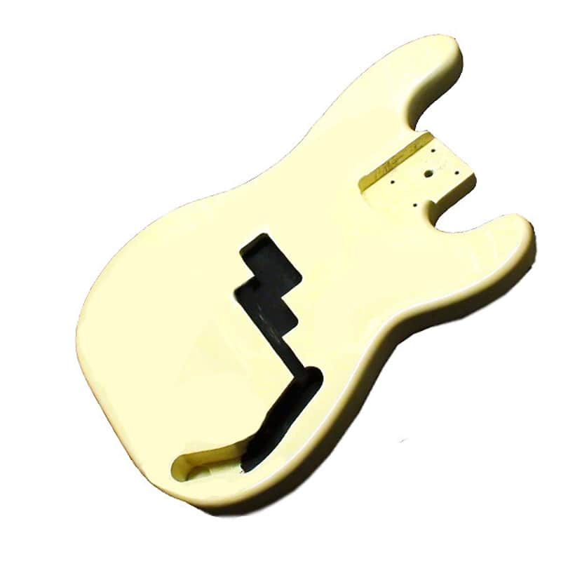 Mighty Mite Precision Bass Guitar Body Swamp Ash Vintage Ivory MM2072AFIV image 1