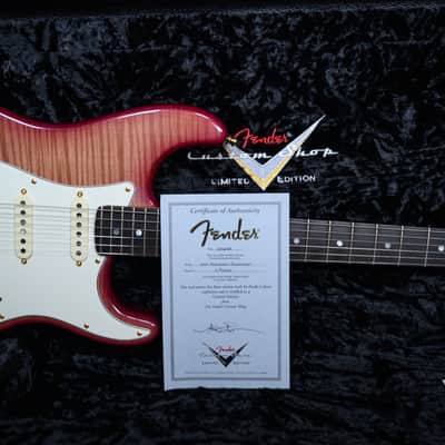 Fender Custom Shop 60th Anniversary Presidential Stratocaster AAA Flame Maple Top Wine Red Stain 2006 w/OHSC image 13