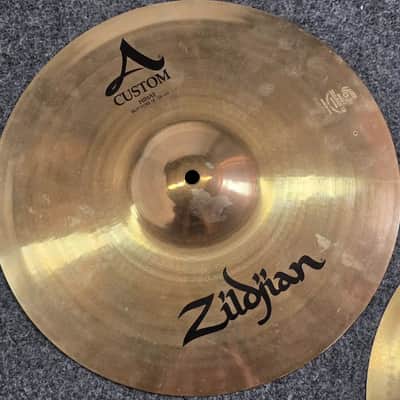 Used Zildjian A Custom Hi Hat Cymbals 14" - Good image 3