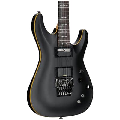 Schecter Demon-6 FR-S Electric Guitar, Aged Black Satin image 1