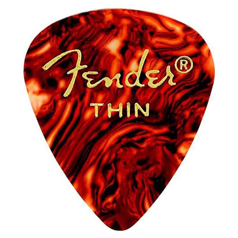 Fender 351 Celluloid Picks - 12-Pack-Shell / Thin image 1