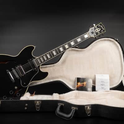 2013 Gibson Memphis Midtown Custom - Ebony | USA Semi-Hollow Block Inlays Burstbucker Humbucker Pickups 3.98kg | CoA OHSC image 2