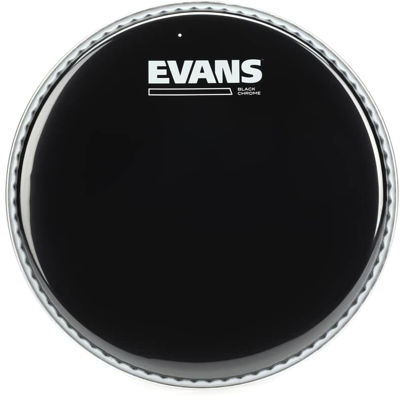 Evans 8" Black Chrome Drum Head image 1