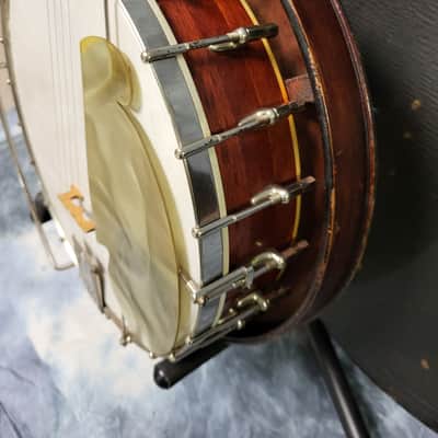 Vintage RARE 1925 Prewar The Gibson TB-2 Tenor Banjo Original Rest Pickguard Hardshell Case image 7
