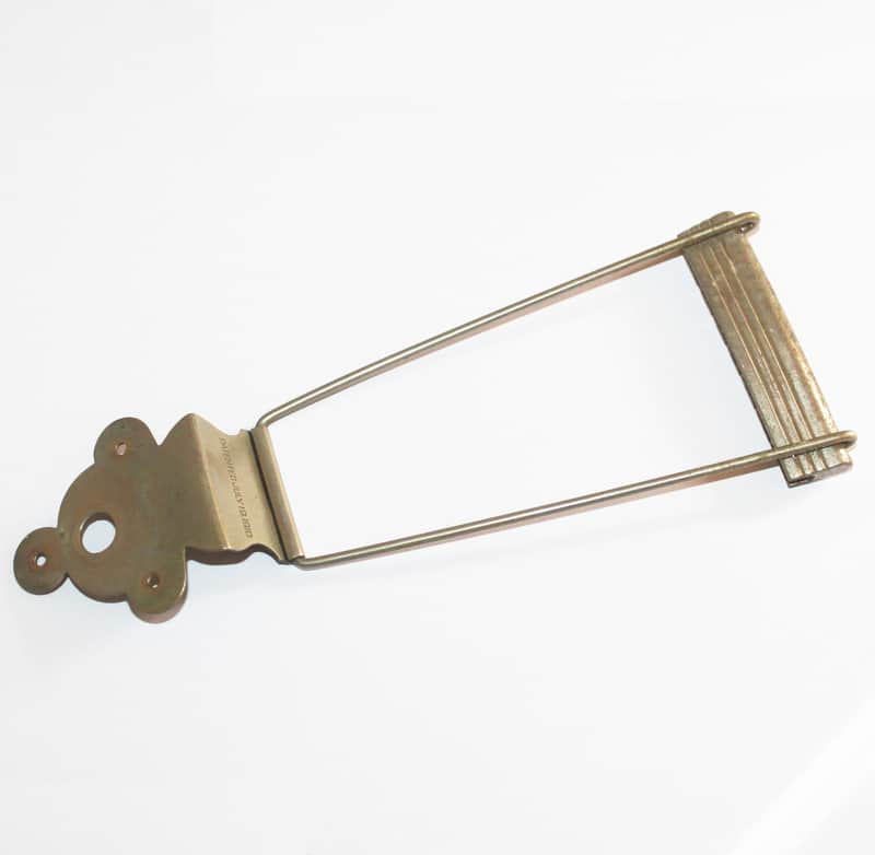 Vintage 1920's Gibson Nickel Trapeze Tailpiece Clover Kalamazoo L