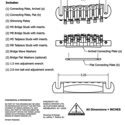 Babicz Full Contact Hardware FCH Chrome Tune-O-Matic Bridge image 2
