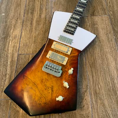 Warmoth St. Vincent Copy Solid Spalted Maple Burst image 1