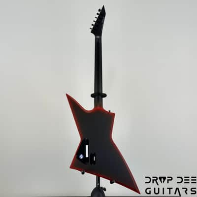 ESP LTD EXL Black Metal Electric Guitar - Black Red Burst Satin image 13