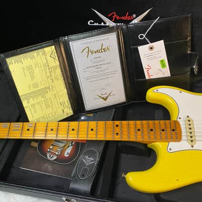 NEW! Fender Custom Shop Special Run '69 Stratocaster Journeyman Relic - Handwound P/U's - Aged Graffiti Yellow - Reverse Headstock - 7.7lbs - Authorized Dealer - One OFF! SUPRE RARE! G06783 image 12