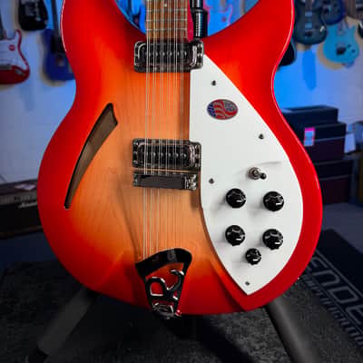 Rickenbacker 330/12 Fireglo Semi-Hollow Electric Guitar, with Ric Case, 711 image 3